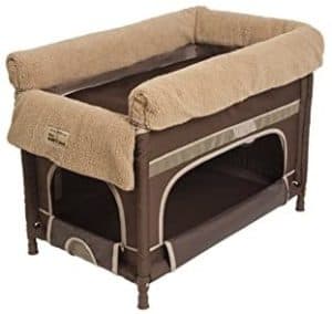 arms reach concepts duplex Dog Bunk Beds cocoa with camel liner medium