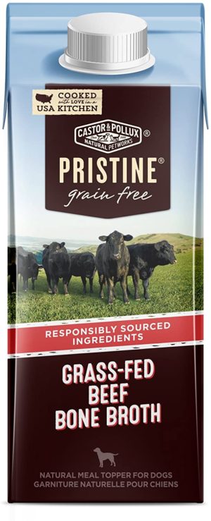 castor pollux pristine grain free bone broth dog food topper