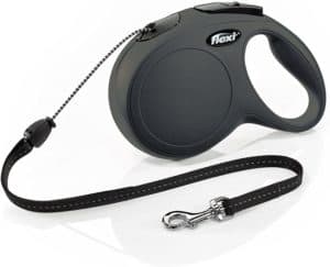 flexi new classic retractable dog leash cord 26 ft medium black