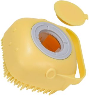 foneeus dog shampoo brush dog bath brush for bathing and shedding short hair soft silicone rubber bristle brushes for small dogs pet cat and puppy shampoo and conditioner