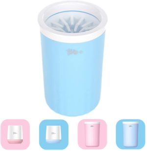 serendipity upgrade dog or cat paw cleaner portable pet foot washer plunger cup grooming brush for muddy paws